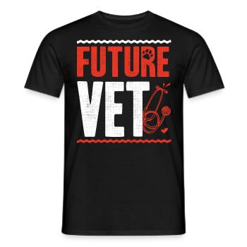 Future veterinarian, veterinarian - Men's T-Shirt - black - Front - AI Model Male 178 light (178cm)