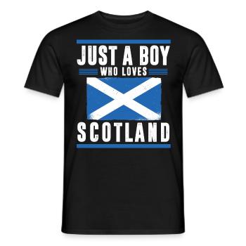 Just a boy who loves Scotland - Men's T-Shirt - black - Front - AI Model Male 178 light (178cm)