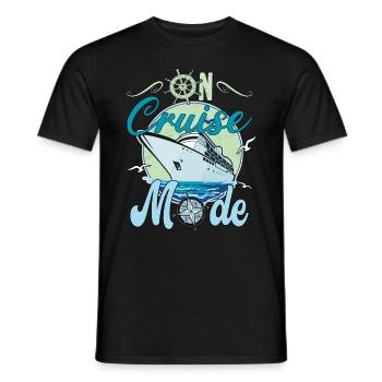 On Cruise Mode für Kreuzfahrt Fans - Männer T-Shirt - Schwarz - Vorne - AI Model Male 178 light (178cm)