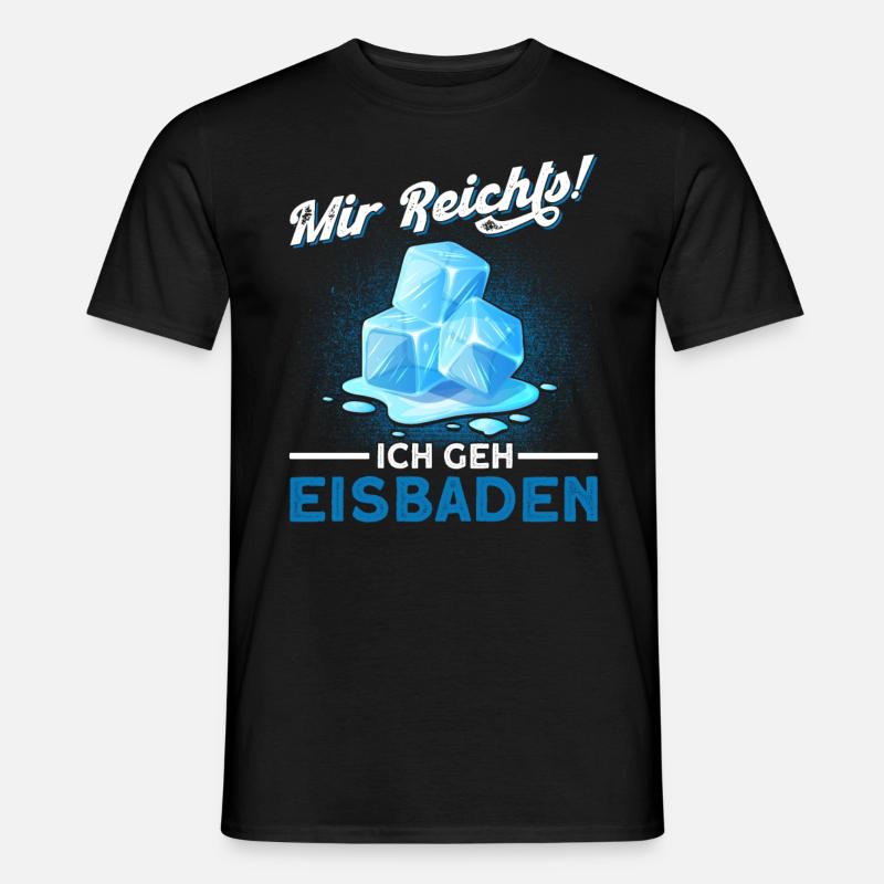Eisbader Eisschwimmen Eisbaden - Männer T-Shirt - Schwarz