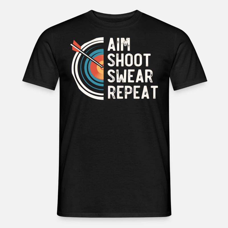Bogenschießen, Bogenschütze, Bögen, Bogen - Männer T-Shirt - Schwarz