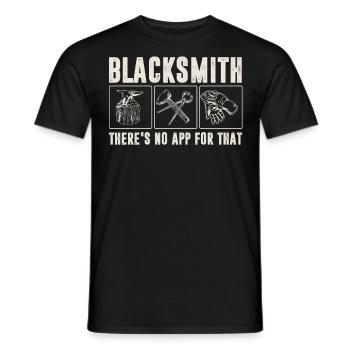 Schmied, Schmieden - Männer T-Shirt - Schwarz - Vorne - AI Model Male 178 light (178cm)