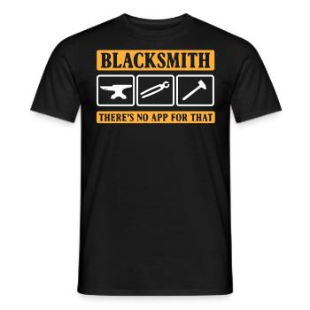 Schmied, Schmieden - Männer T-Shirt - Schwarz - Vorne - AI Model Male 178 light (178cm)