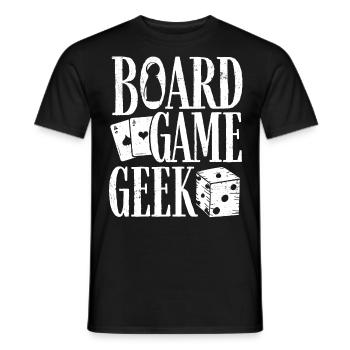 Brettspiel-Geek, Boardgamer - Männer T-Shirt - Schwarz - Vorne - AI Model Male 178 light (178cm)