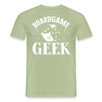 Jeu de société Geek, Jeu de société - T-shirt homme - vert sauge - Devant - AI Model Male 178 light (178cm)