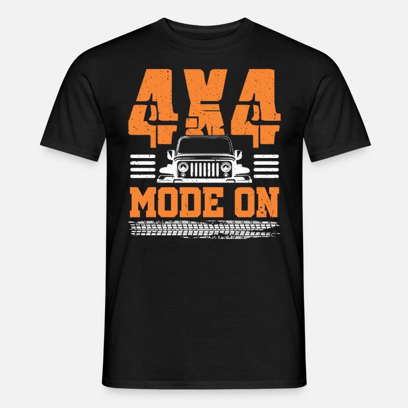 4x4-Modus eingeschaltet - Männer T-Shirt - Schwarz