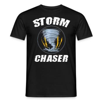 Storm Chaser, Twister Wind, - Men's T-Shirt - black - Front - AI Model Male 178 light (178cm)
