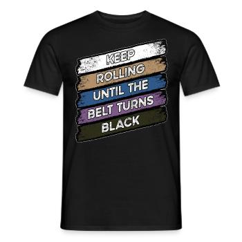 Ceinture noire BJJ - T-shirt homme - noir - Devant - AI Model Male 178 light (178cm)