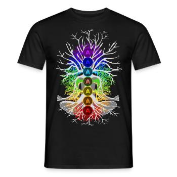 Chakra Harmonie - Männer T-Shirt - Schwarz - Vorne - AI Model Male 178 light (178cm)