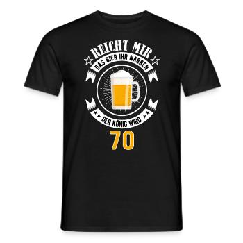 70. Geburtstag Mann 70 Jahre Geschenk - Männer T-Shirt - Schwarz - Vorne - AI Model Male 178 light (178cm)