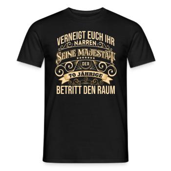 70. Geburtstag Mann 70 Jahre Geschenk - Männer T-Shirt - Schwarz - Vorne - AI Model Male 178 light (178cm)
