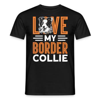 J’adore mon Border Collie - T-shirt homme - noir - Devant - AI Model Male 178 light (178cm)