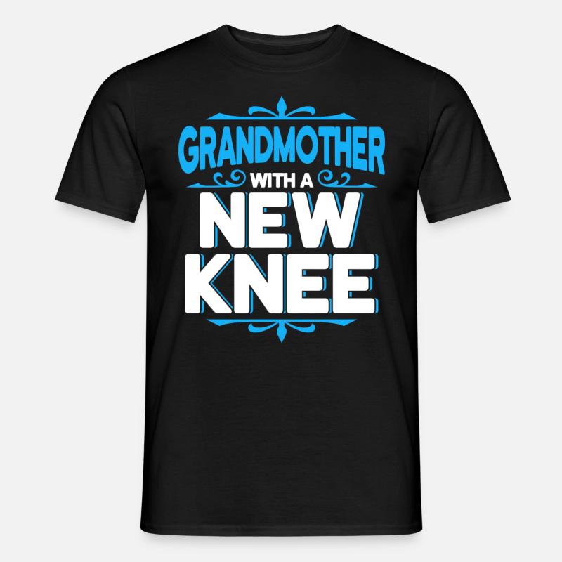 Großmutter mit neuem Knie - Männer T-Shirt - Schwarz