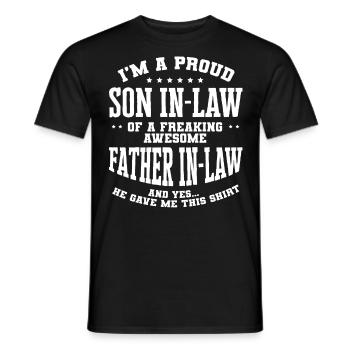 Mother-in-law's son-in-law - Men's T-Shirt - black - Front - AI Model Male 178 light (178cm)