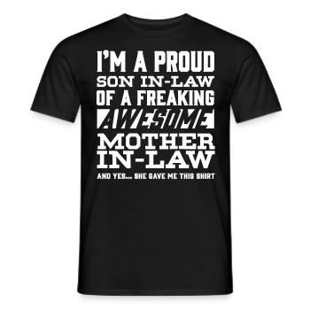 Mother-in-law's son-in-law - Men's T-Shirt - black - Front - AI Model Male 178 light (178cm)