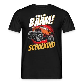 Monster Truck Schulbeginn Schulanfänger Schulkind - Männer T-Shirt - Schwarz - Vorne - AI Model Male 178 light (178cm)