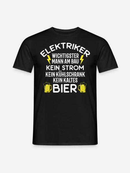 Elektriker, Elektrik - Männer T-Shirt - Schwarz