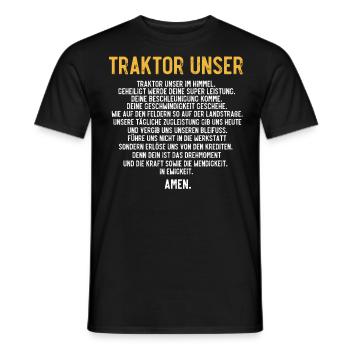 Traktor Unser, Traktoren, Bauer, Landwirt - Männer T-Shirt - Schwarz - Vorne - AI Model Male 178 light (178cm)