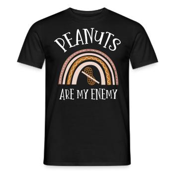 Allergie aux arachides - T-shirt homme - noir - Devant - AI Model Male 178 light (178cm)