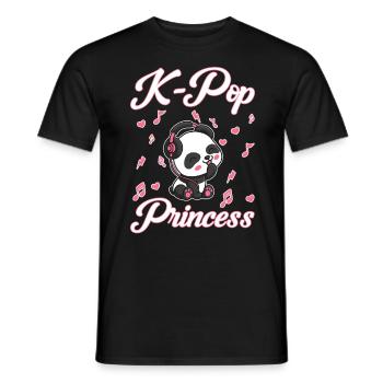 Panda K-Pop Panda Corée du Sud - T-shirt homme - noir - Devant - AI Model Male 178 light (178cm)