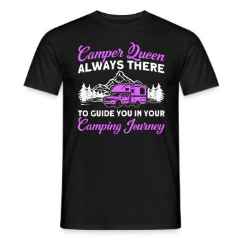 Outdoor Camper Campen Wohnwagen Camping - Männer T-Shirt - Schwarz - Vorne - AI Model Male 178 light (178cm)