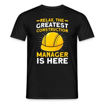 Größte Vorarbeiter Bauleiter Bauvorhaben - Männer T-Shirt - Schwarz - Vorne - AI Model Male 178 light (178cm)