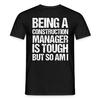Difficile contremaître Directeur de construction Projet de construction - T-shirt homme - noir - Devant - AI Model Male 178 light (178cm)