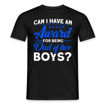 Prix Père Papa Deux Garçons - T-shirt homme - noir - Devant - AI Model Male 178 light (178cm)