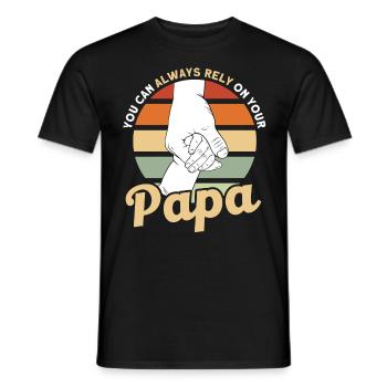 Reliable Father Dad Papa - Men's T-Shirt - black - Front - AI Model Male 178 light (178cm)