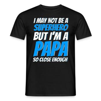 Superheld Vater Vati Papa - Männer T-Shirt - Schwarz - Vorne - AI Model Male 178 light (178cm)