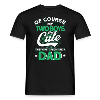 Vendanges Père Papa Deux garçons - T-shirt homme - noir - Devant - AI Model Male 178 light (178cm)
