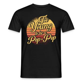 Pop-Pop Grandpa Grandfather Grandfather - Men's T-Shirt - black - Front - AI Model Male 178 light (178cm)