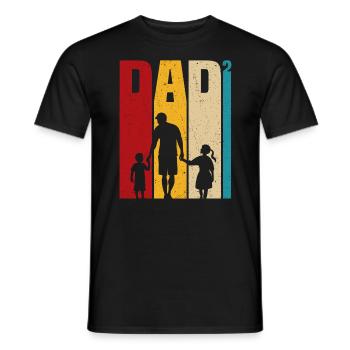 Padre e figlio - padre e figlia, padre figlio e figlia - T-shirt uomo - nero - Fronte - AI Model Male 178 light (178cm)