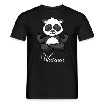 Auszeit Durchatmen Wusaaa Panda - Männer T-Shirt - Schwarz - Vorne - AI Model Male 178 light (178cm)