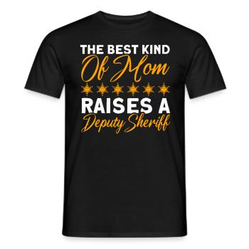Maman Shérif Adjoint Maman Mère - T-shirt homme - noir - Devant - AI Model Male 178 light (178cm)
