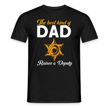 Papa Assistant Sheriff Papa Father - Men's T-Shirt - black - Front - AI Model Male 178 light (178cm)