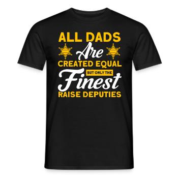 Bester Papa Hilfssheriff Papa Vater - Männer T-Shirt - Schwarz - Vorne - AI Model Male 178 light (178cm)