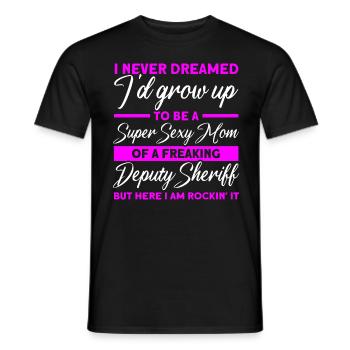 Mama Assistant Sheriff Mama Mother - Men's T-Shirt - black - Front - AI Model Male 178 light (178cm)