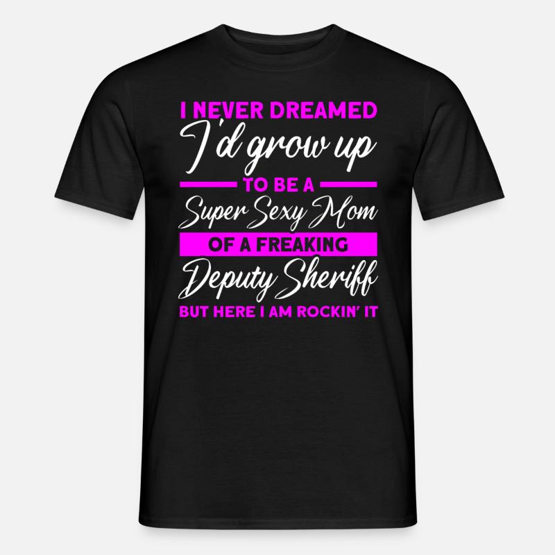Mama Hilfssheriff Mama Mutter - Männer T-Shirt - Schwarz