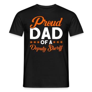Stolzer Papa Hilfssheriff Papa Vater - Männer T-Shirt - Schwarz - Vorne - AI Model Male 178 light (178cm)