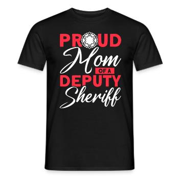 Proud Mama Assistant Sheriff Mama Mother - Men's T-Shirt - black - Front - AI Model Male 178 light (178cm)