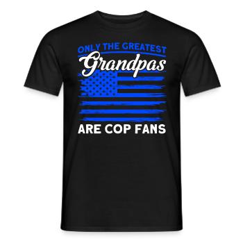 Amerikanisch Polizei Polizei Großvater - Männer T-Shirt - Schwarz - Vorne - AI Model Male 178 light (178cm)