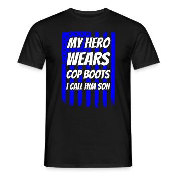 Amerikanisch Polizei Polizei Großvater - Männer T-Shirt - Schwarz - Vorne - AI Model Male 178 light (178cm)