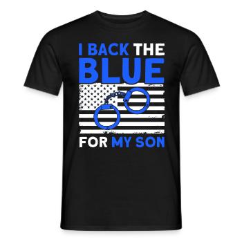Amerikanisch Polizist Polizei Polizei Großvater - Männer T-Shirt - Schwarz - Vorne - AI Model Male 178 light (178cm)