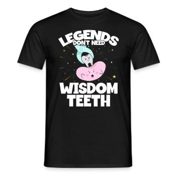 Wisdom Teeth Wisdom Tooth Patient Dentist - Men's T-Shirt - black - Front - AI Model Male 178 light (178cm)