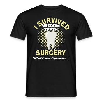 Wisdom Teeth Wisdom Tooth Patient Dentist - Men's T-Shirt - black - Front - AI Model Male 178 light (178cm)