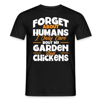 Gardening Gardener Chicken Farmer Chicken Feeder - Men's T-Shirt - black - Front - AI Model Male 178 light (178cm)