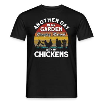 Gardening Gardener Chicken Farmer Chicken Feeder - Men's T-Shirt - black - Front - AI Model Male 178 light (178cm)