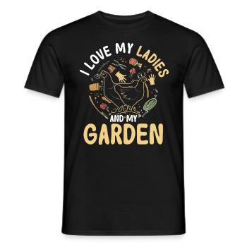 Gardening Gardener Chicken Farmer Chicken Feeder - Men's T-Shirt - black - Front - AI Model Male 178 light (178cm)