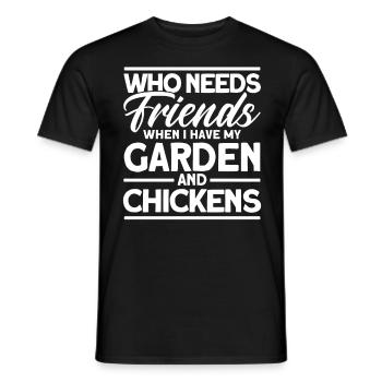 Gardening Gardener Chicken Farmer Chicken Feeder - Men's T-Shirt - black - Front - AI Model Male 178 light (178cm)